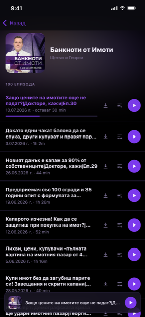 Всеки епизод, ясно подреден