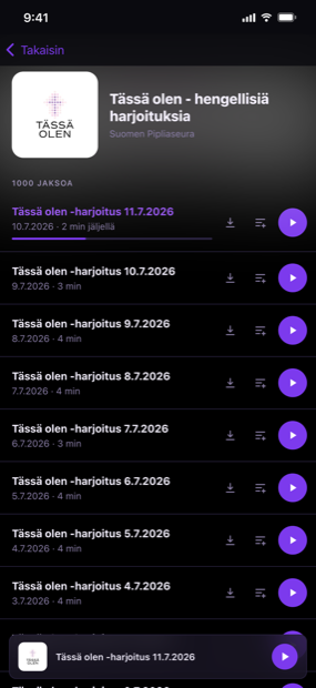 Jokainen jakso, selkeästi listattuna