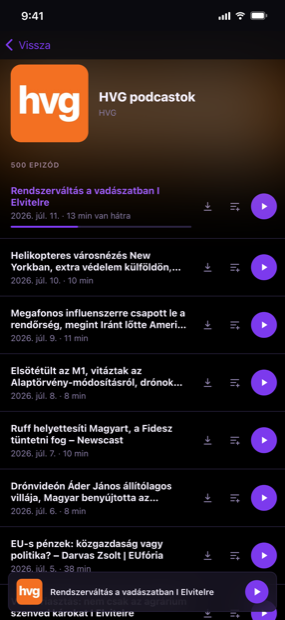 Minden epizód áttekinthetően listázva