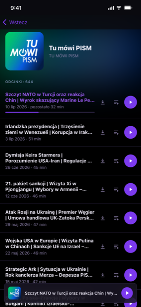 Każdy odcinek przejrzyście wyświetlony